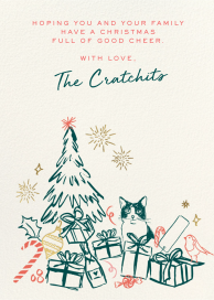 A Cat's Christmas - Holiday Card by Pulp Templates Co.