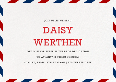 Par Avion - Celebration Invitation by Paperless Post