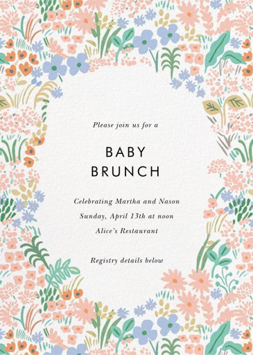 Pastel Meadow - Baby Shower Invitation by Rifle Paper Co.
