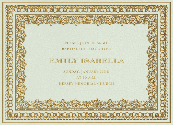 Grand Palais - Baptism & Christening Invitation by Ladurée