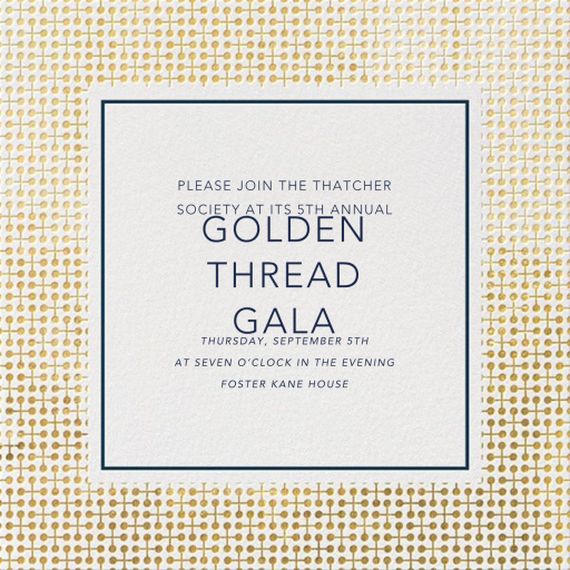 Jacks Border - Gala Invitation by Jonathan Adler