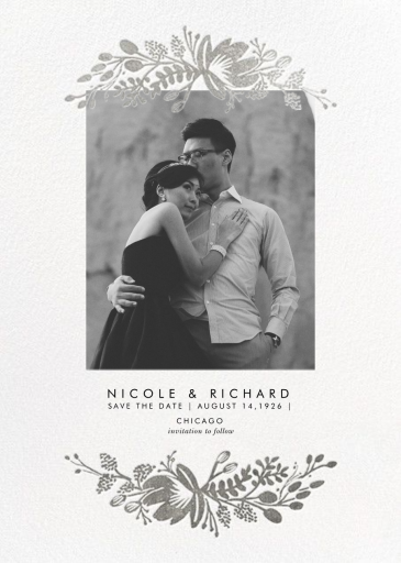 Silueta floral (foto de retrato «Save the Date») de Rifle Paper Co.