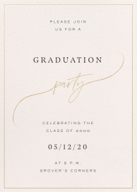 Scripted in Gold - Graduation Party Invitation by Paperless Post