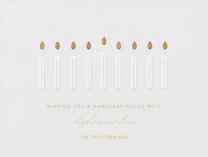 Hanukiah - Hanukkah Card by Paperless Post
