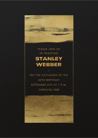 Gold Brushstroke - Birthday Invitation by Paperless Post