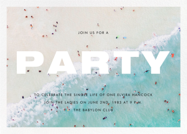 Ocean Wave - Bachelorette Party Invitation by Gray Malin