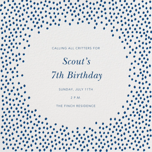Ikat Dot Home - Birthday Invitation by Oscar de la Renta