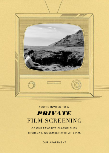 Telly - Viewing Party Invitation by Paperless Post