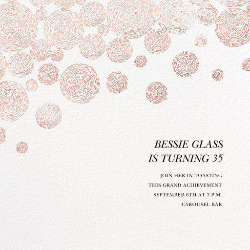 Radiant Swirls (Square) - Birthday Invitation by Oscar de la Renta