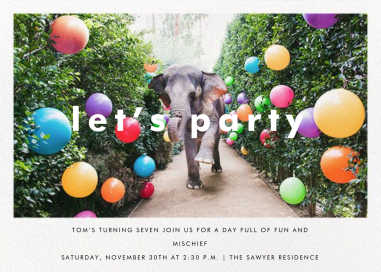 Elephant with Balloons II by Gray Malin