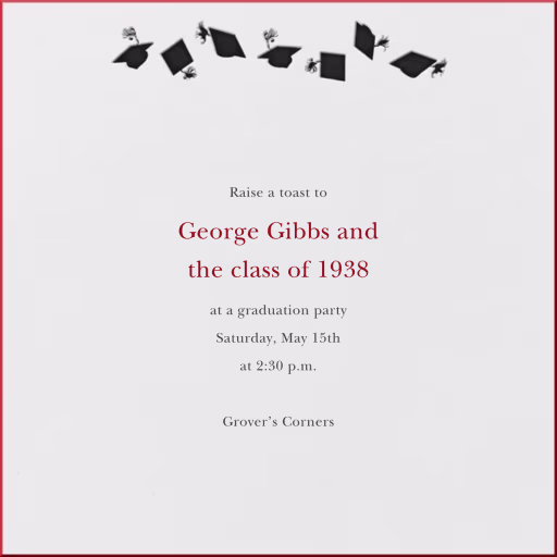 Graduation Hats - Graduation Party Invitation by Paperless Post