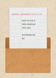 Library Card - Seminar Invitation by Paperless Post