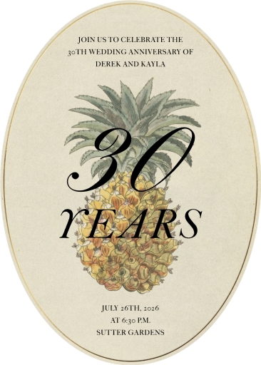 Pineapple Center - Invitation by John Derian