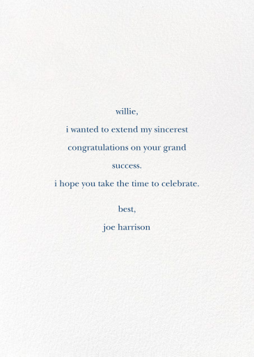 Gold Congrats - Congratulations Card by kate spade new york - Back