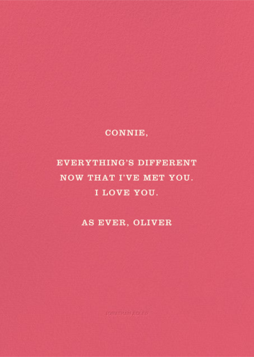 Language of Love - Valentine's Day Card by Jonathan Adler - Back