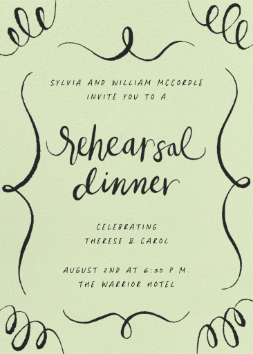 Loopy Love - Rehearsal Dinner Invitation by paperless_post