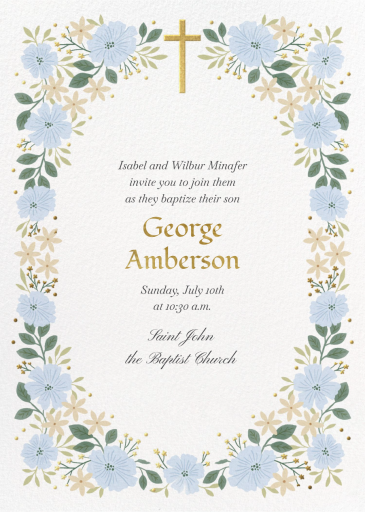 Graceful Bloom - Baptism & Christening Invitation by Paperless Post