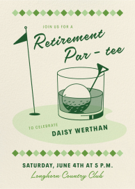 Golf Ball Garnish - Retirement and Farewell Party Invitation by Paperless Post