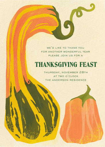 Squashed - Thanksgiving Invitation by Paperless Post