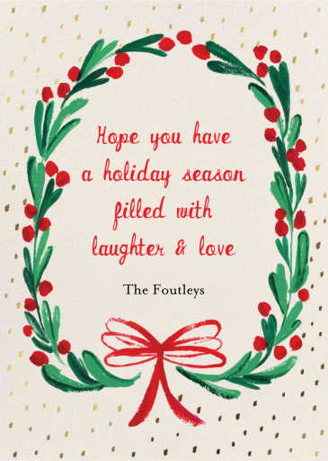 Holly Folly Photo - Holiday Card by Mr. Boddington's Studio - Back