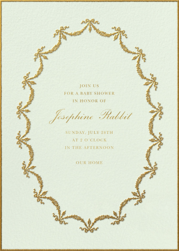 Ruban d’Or - Baby Shower Invitation by Ladurée