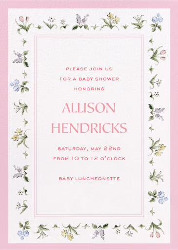 Dainty Florals (Riley Sheehey) - Baby Shower Invitation by Dogwood Hill