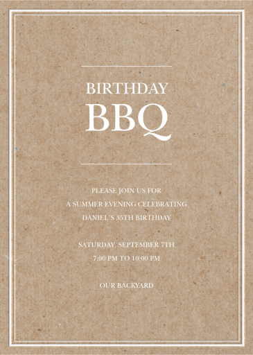 Chipboard Classic - Birthday Invitation by Sugar Paper