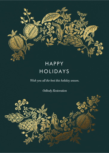 Gold Pomegranate - Business Holiday Card by Rifle Paper Co.