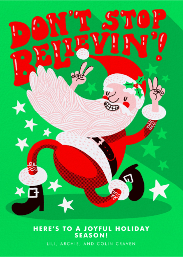 He’s Real - Holiday Card by Hello!Lucky