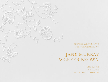 Floral Applique (Save the Date) by Oscar de la Renta