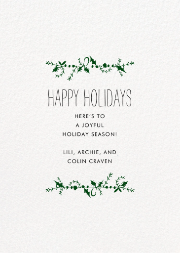 Holly on the Banister by Mr. Boddington's Studio - Back