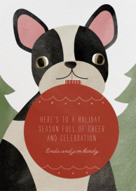 Boston Terrier Ornament by Paperless Post