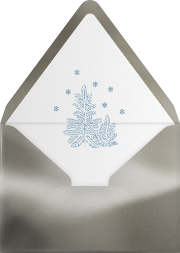 Winter Swirl Cabin Invitation Envelope