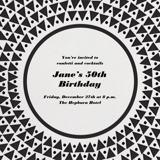 Radial Triangles - Birthday Invitation by Paperless Post