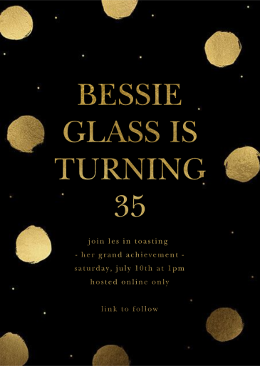 Midnight Dots - Birthday Invitation by Sugar Paper