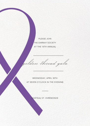 Charity Ribbon - Invitation by Paperless Post