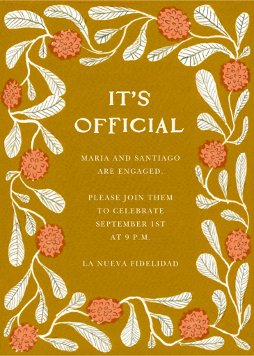 Wildflower Border - Engagement Party Invitation by Hadley Paper Goods