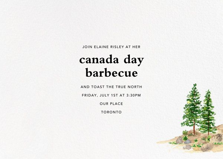Mendonino (Stationery) - Canada Day Invitation by Paperless Post