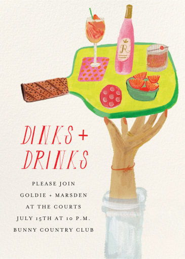 Courtside Drinks - Summer Party Invitation by Mr. Boddington's Studio