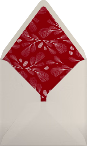 Pine Cone Bow (Square) - Paperless Post Envelope