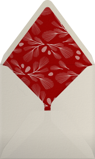 Pine Cone Bow (Square) - Paperless Post Envelope