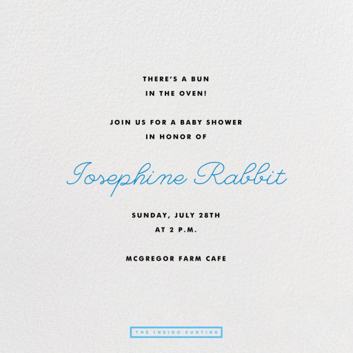 Bun In The Oven by The Indigo Bunting - Back