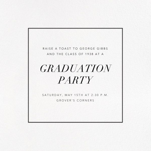 Konfetti Photo - Graduation Party Invitation by Kelly Wearstler - Back