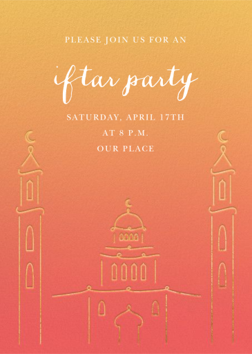 Masjid at Dusk - Ramadan & Eid Invitation by Paperless Post