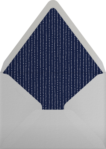 Ivory with Silver and Blue Border - Paperless Post Envelope