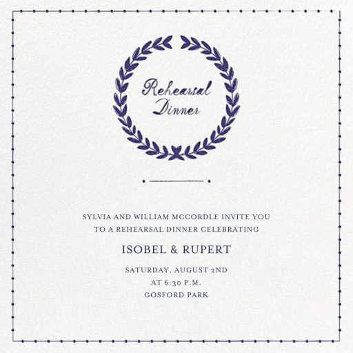 Wish Me Good Luck - Rehearsal Dinner Invitation by Mr. Boddington's Studio