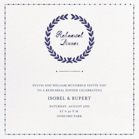 Wish Me Good Luck - Rehearsal Dinner Invitation by Mr. Boddington's Studio