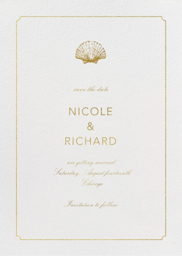 Indented Rounded Corners Tall - Save the Date by Paperless Post