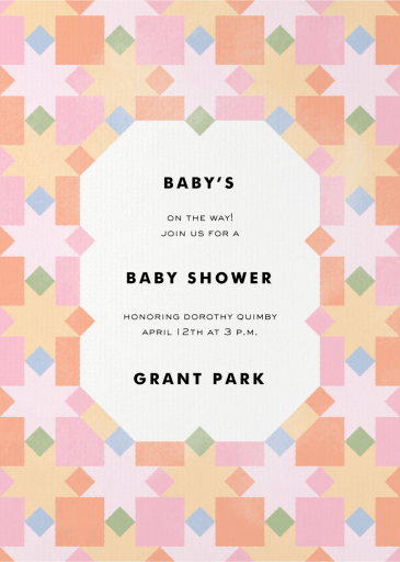 Appliqué All Day - Baby Shower Invitation by Paperless Post