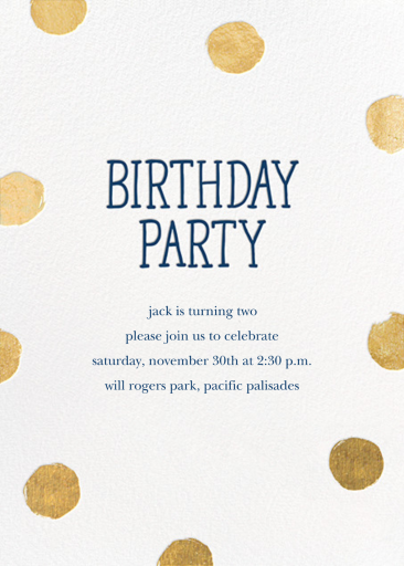 Big Dot Birthday (Tall) - Birthday Invitation by Sugar Paper